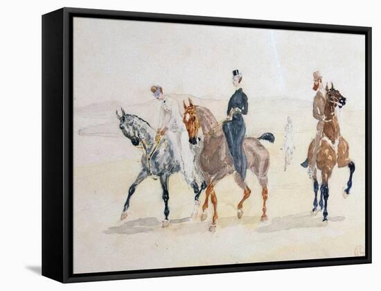 Riders, 1880S-Henri de Toulouse-Lautrec-Framed Stretched Canvas