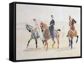 Riders, 1880S-Henri de Toulouse-Lautrec-Framed Stretched Canvas