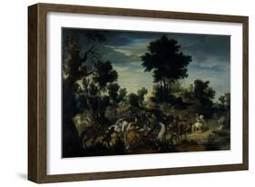 Riders Advancing into a Brook, 1601-15-Peeter Snayers-Framed Giclee Print