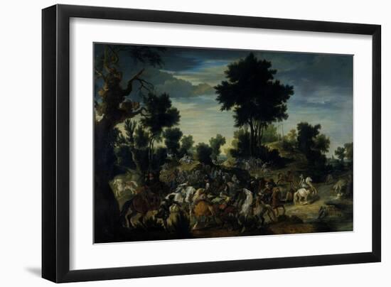 Riders Advancing into a Brook, 1601-15-Peeter Snayers-Framed Giclee Print