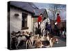 Riders and Hounds Awaiting Fox Hunt, Wales, United Kingdom-Alan Klehr-Stretched Canvas