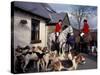 Riders and Hounds Awaiting Fox Hunt, Wales, United Kingdom-Alan Klehr-Stretched Canvas