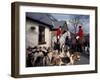 Riders and Hounds Awaiting Fox Hunt, Wales, United Kingdom-Alan Klehr-Framed Photographic Print