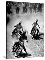 Riders Enjoying Motorcycle Racing-Loomis Dean-Stretched Canvas