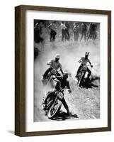 Riders Enjoying Motorcycle Racing-Loomis Dean-Framed Photographic Print