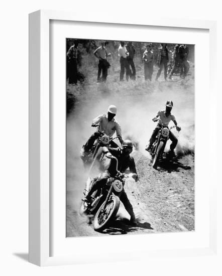 Riders Enjoying Motorcycle Racing-Loomis Dean-Framed Photographic Print