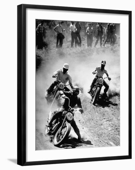 Riders Enjoying Motorcycle Racing-Loomis Dean-Framed Photographic Print