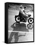 Riders Enjoying Motorcycle Riding Double-Loomis Dean-Framed Stretched Canvas