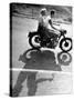 Riders Enjoying Motorcycle Riding Double-Loomis Dean-Stretched Canvas