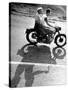 Riders Enjoying Motorcycle Riding Double-Loomis Dean-Stretched Canvas