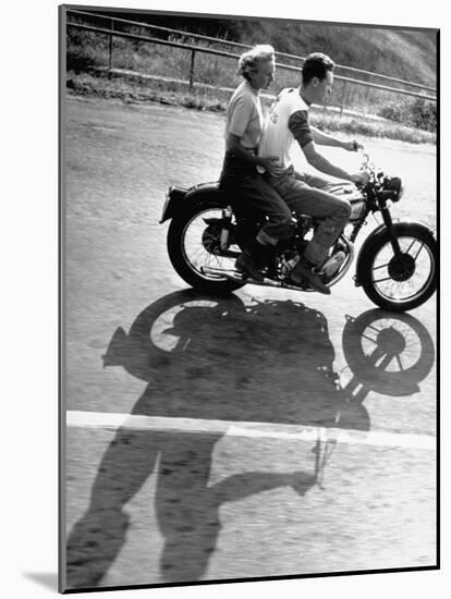 Riders Enjoying Motorcycle Riding Double-Loomis Dean-Mounted Photographic Print