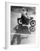 Riders Enjoying Motorcycle Riding Double-Loomis Dean-Framed Photographic Print