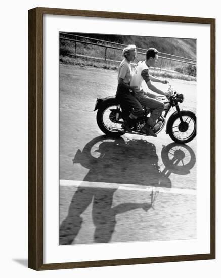 Riders Enjoying Motorcycle Riding Double-Loomis Dean-Framed Photographic Print