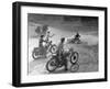 Riders Enjoying Motorcycle Riding, with One Taking a Spill-Loomis Dean-Framed Photographic Print