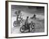 Riders Enjoying Motorcycle Riding, with One Taking a Spill-Loomis Dean-Framed Photographic Print