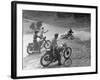 Riders Enjoying Motorcycle Riding, with One Taking a Spill-Loomis Dean-Framed Photographic Print