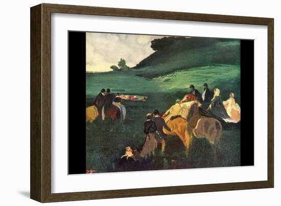 Riders in the Landscape-Edgar Degas-Framed Art Print