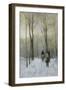 Riders in the Snow in the Haagse Bos-Anton Mauve-Framed Art Print