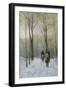 Riders in the Snow in the Haagse Bos-Anton Mauve-Framed Art Print