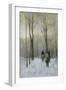 Riders in the Snow in the Haagse Bos-Anton Mauve-Framed Art Print