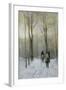 Riders in the Snow in the Haagse Bos-Anton Mauve-Framed Art Print