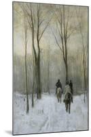 Riders in the Snow in the Haagse Bos-Anton Mauve-Mounted Art Print