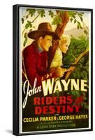 Riders of Destiny, John Wayne, Cecilia Parker, 1933-null-Framed Art Print