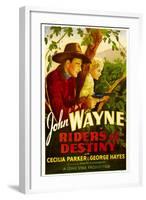 Riders of Destiny, John Wayne, Cecilia Parker, 1933-null-Framed Art Print