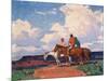 Riders on Horseback (Oil on Canvas)-Edgar Alwin Payne-Mounted Giclee Print