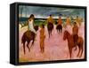 Riders on the Beach, 1902-Paul Gauguin-Framed Stretched Canvas