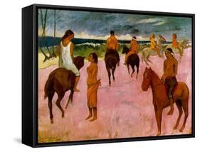 Riders on the Beach, 1902-Paul Gauguin-Framed Stretched Canvas