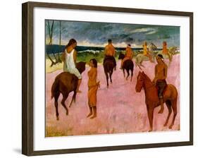 Riders on the Beach, 1902-Paul Gauguin-Framed Giclee Print