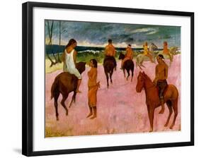 Riders on the Beach, 1902-Paul Gauguin-Framed Giclee Print