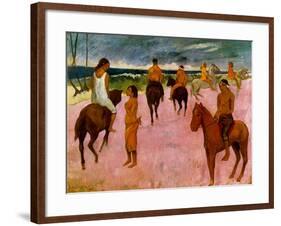 Riders on the Beach, 1902-Paul Gauguin-Framed Giclee Print