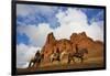 Riders Passing under the Red Rock Hills of the Big Horn Mountains-Terry Eggers-Framed Photographic Print