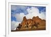 Riders Passing under the Red Rock Hills of the Big Horn Mountains-Terry Eggers-Framed Photographic Print