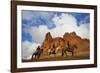 Riders Passing under the Red Rock Hills of the Big Horn Mountains-Terry Eggers-Framed Photographic Print