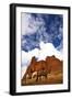 Riders Passing under the Red Rock Hills of the Big Horn Mountains-Terry Eggers-Framed Photographic Print