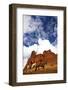 Riders Passing under the Red Rock Hills of the Big Horn Mountains-Terry Eggers-Framed Photographic Print