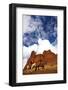 Riders Passing under the Red Rock Hills of the Big Horn Mountains-Terry Eggers-Framed Photographic Print