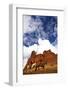 Riders Passing under the Red Rock Hills of the Big Horn Mountains-Terry Eggers-Framed Photographic Print