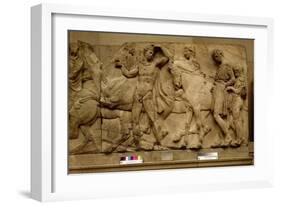 Riders Preparing to Form a Procession, from the Far West Slab of the North Frieze, 477-432 BC-null-Framed Giclee Print