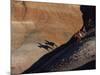 Riders with Shadow Coming down Hill in Painted Desert-Terry Eggers-Mounted Photographic Print