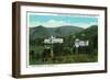 Ridgecrest, NC, Southern Baptist Assembly Pritchelle Hall and Auditorium View-Lantern Press-Framed Art Print