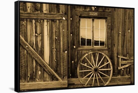 Ridgway Colorado, historic Centennial Ranch Barn built in 1994 by Vince Kotny-null-Framed Stretched Canvas