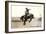 Riding a Nevada Bronco-null-Framed Art Print