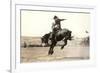 Riding a Nevada Bronco-null-Framed Premium Giclee Print