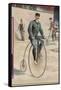 Riding a Penny-Farthing-null-Framed Stretched Canvas