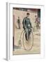 Riding a Penny-Farthing-null-Framed Art Print