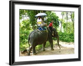 Riding Elephants in the Chalong Highlands, Phuket, Thailand, Southeast Asia, Asia-Nico Tondini-Framed Photographic Print